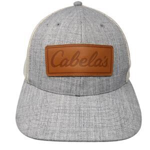 Cabela's Snapback Trucker Hat Gray One Size Adjustable Mesh Back 6 Panel Local